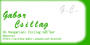 gabor csillag business card